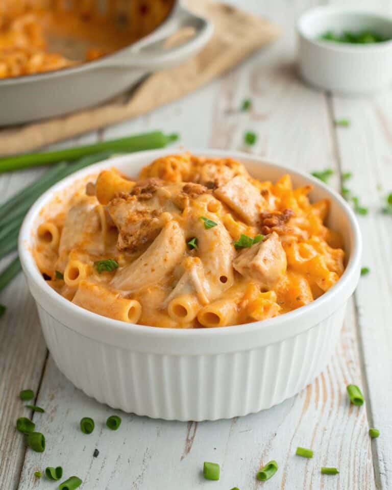 High-Protein Buffalo Mac and Cheese (Creamy & Spicy)