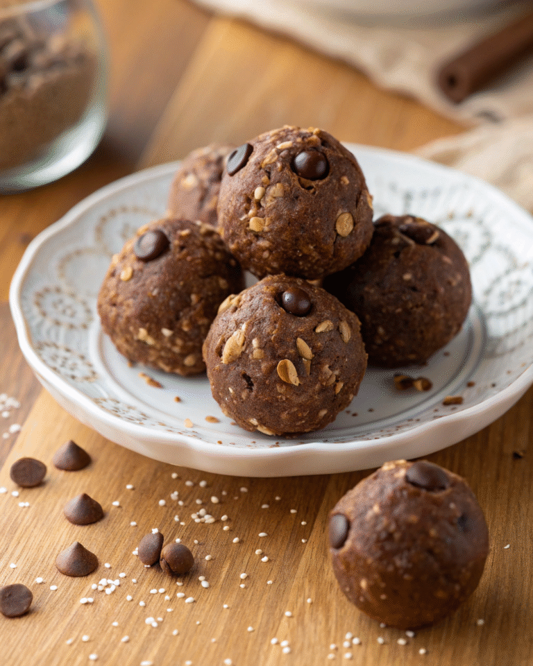 No-Bake Chocolate Peanut Butter Protein Balls (High-Protein Snack)